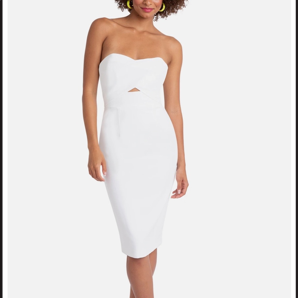 Black Halo
Strapless Cutout Detail Sheath Dress, Pearl